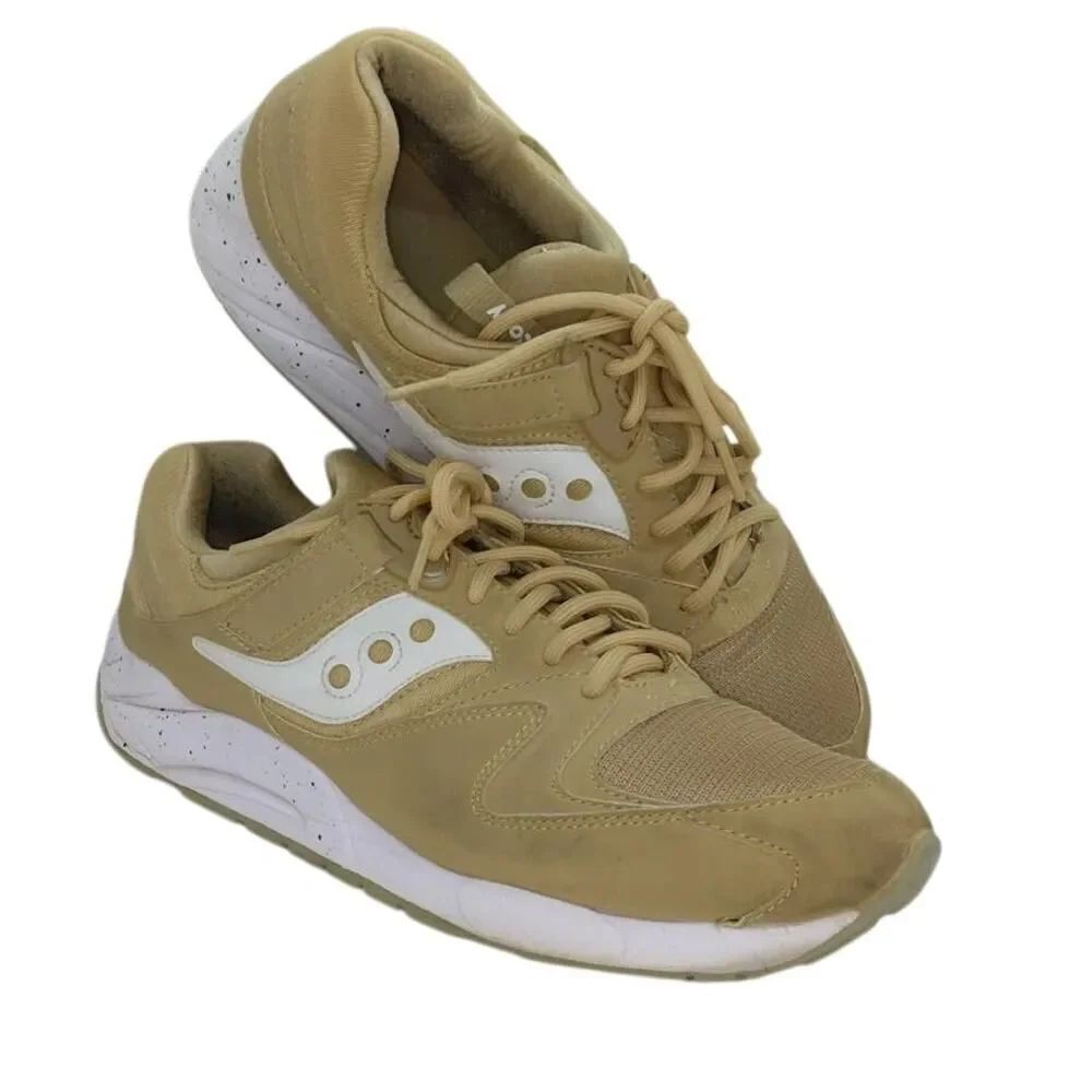 Saucony Grid 9000 Men's Beige & White Running Sneakers - sz. 12